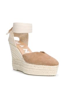Manebi Sandalen met striksluiting - Beige