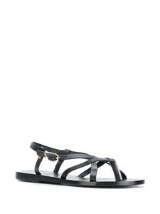Ancient Greek Sandals Semele flat sandals - Zwart