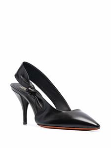 Santoni Geknoopte slingback pumps - Zwart