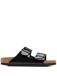 Birkenstock buckled sliders - Zwart