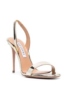 Aquazzura So Nude metallic slingback sandalen - Goud