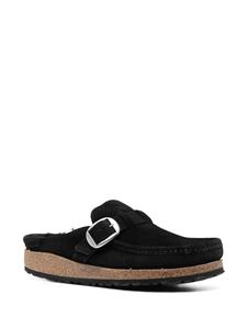 Birkenstock Buckley Shearling Suède sandalen - Zwart