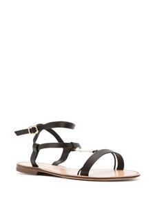 Santoni Leren sandalen - Bruin