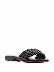 Santoni Sandalen met ruches - Zwart
