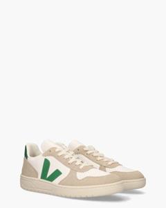 Veja V-10 Chromefree Leather Wit/Groen/Beige