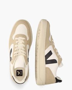Veja V-10 Chromefree Leather Wit/Zwart/Bruin