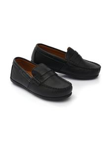 Moustache Loafers van imitatieleer - Zwart