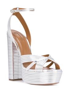 Aquazzura Sundance 140 sandalen met plateauzool - Zilver
