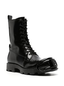 Diesel D-Hammer leren laarzen - Zwart