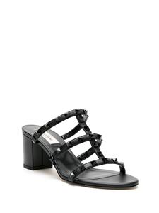 Valentino Rockstud sandalen met blokhak - Zwart