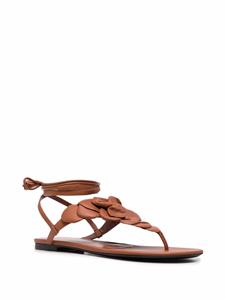 Valentino Leren sandalen - Bruin