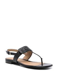 emporioarmani Emporio Armani Sandalen met logoplakkaat - Zwart