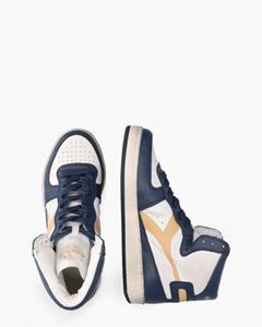 Diadora Heritage Mi Basket Used Wit/Blauw/Cognac