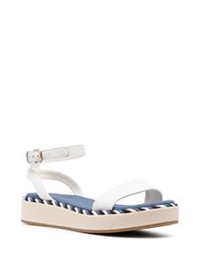 Tommy Hilfiger Sandalen met geborduurd logo - Wit