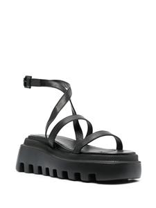 Vic Matié Sandalen met chunky zool - Zwart