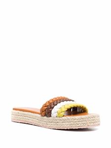 Gianvito Rossi Sandalen met gevlochten bandje - Bruin