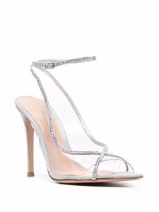 Gianvito Rossi Sandalen met metallic bandje - Zilver