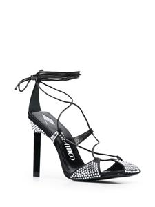 The Attico Sandalen verfraaid met kristallen - Zwart