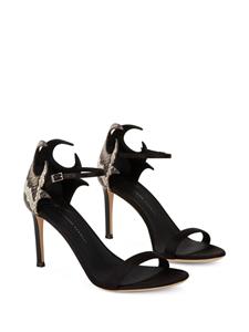 Giuseppe Zanotti Snake sandalen met hak - Zwart