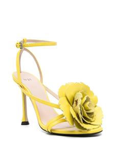 Nº21 Sandalen verfraaid met roos - Geel