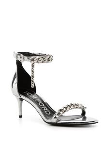 TOM FORD Sandalen met kettingdetail - Zilver