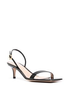 Gianvito Rossi Ribbon Kitten sandalen - Zwart
