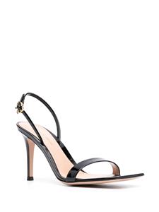 Gianvito Rossi Ribbon leren sandalen - Zwart