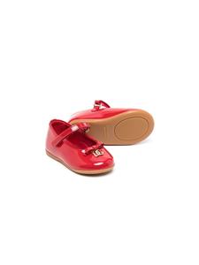 Dolce & Gabbana Kids Ballerina's met logoplakkaat - Rood