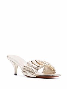 Santoni Sandalen met ruches - Goud