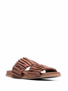 Santoni Sandalen met ruches - Bruin
