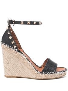 Valentino Rockstud espadrille sandalen - Zwart