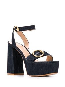 Gianvito Rossi Zandra denim sandalen - Blauw