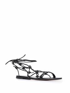 Gianvito Rossi Leren sandalen - Zwart