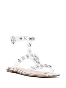 Gianvito Rossi Sandalen verfraaid met kristallen - Zilver
