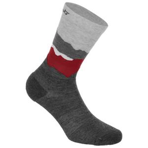 LaMunt  Women's Martha Illustration Sock - Merinosokken, grijs