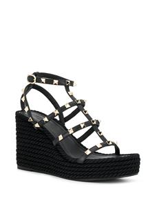 Valentino Rockstuds sandalen met plateauzool - Zwart