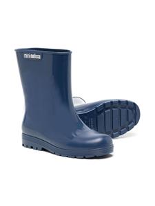 Mini Melissa Regenlaarzen met logo - Blauw