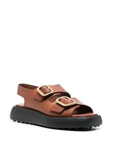 Tod's Sandalen met dubbele gesp - Bruin