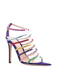 Gianvito Rossi Sandalen verfraaid met kristallen - Blauw