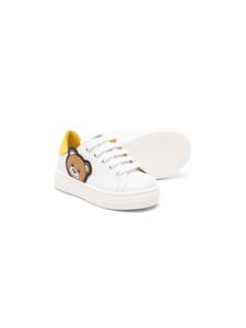 Moschino Kids Sneakers met teddybeerpatch - Wit