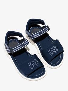 Dolce & Gabbana Kids Sandalen met logoprint - Blauw