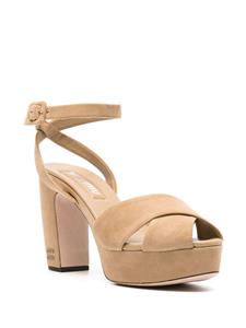 Miu Miu Sandalen met plateauzool - Beige