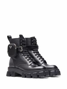 Prada Monolith enkellaarzen - Zwart