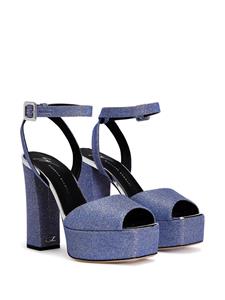 Giuseppe Zanotti Sandalen met glitters - Blauw
