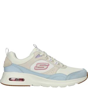Skechers Air Court Sneaker Dames Blauw/Beige/Roze/Paars
