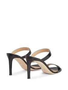 Giuseppe Zanotti Calista sandalen met krokodilleneffect - Zwart