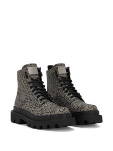 Dolce & Gabbana Enkellaarzen met logo jacquard - 89875