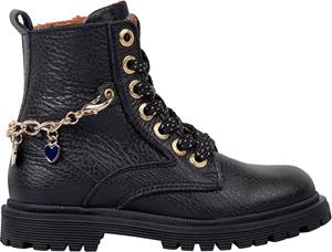 Develab Zwarte  Veterboots Ketting