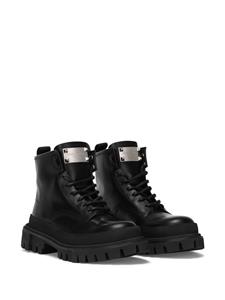 Dolce & Gabbana Leren enkellaarzen - Zwart