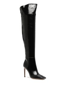 Gianvito Rossi Christina Cuissard 95mm leather boots - Zwart